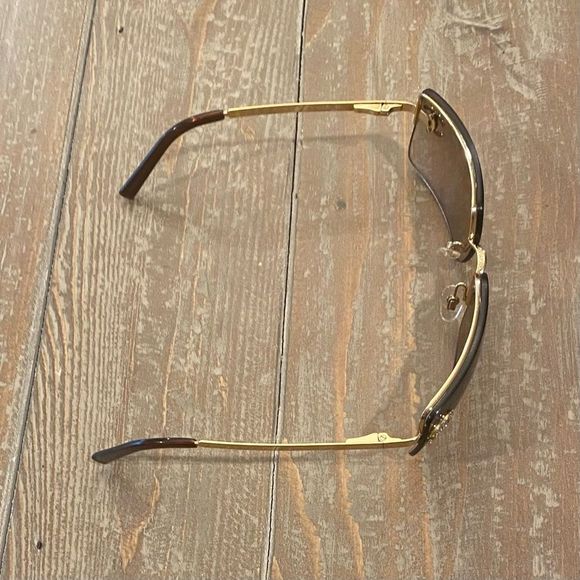 RARE CHANEL Rimless Sunglasses 4104 B Light Brown Gradient Rate A - Picture 9 of 16